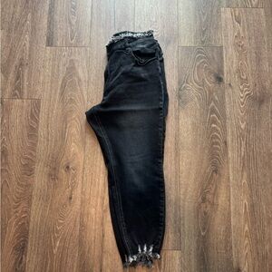KanCan Distressed Black Ankle Jeans